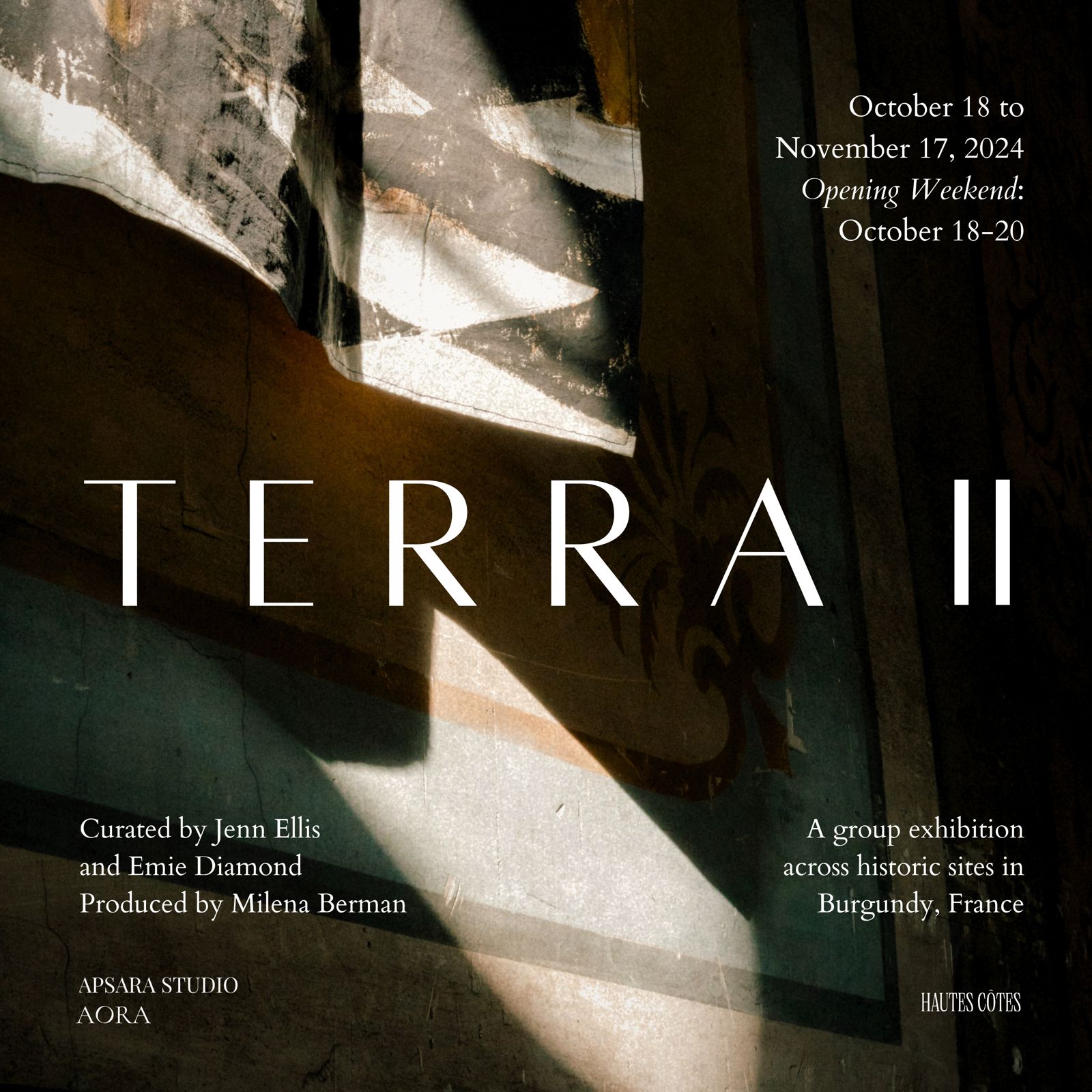 Terra II group exhibition in Burgundy, France, information time and dates