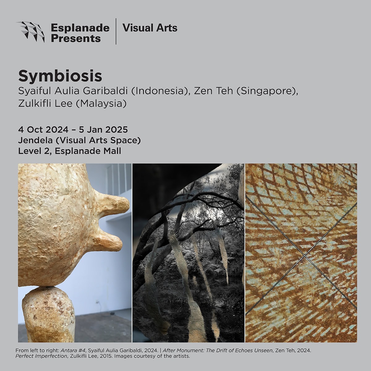 Symbiosis group exhibition at Esplanade, Jendela Singapore information times and dates